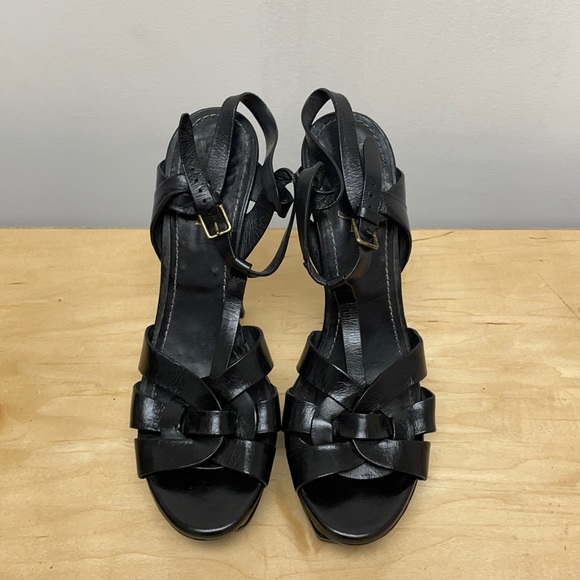YSL Tribute Platform Sandals - Picture 1 of 9